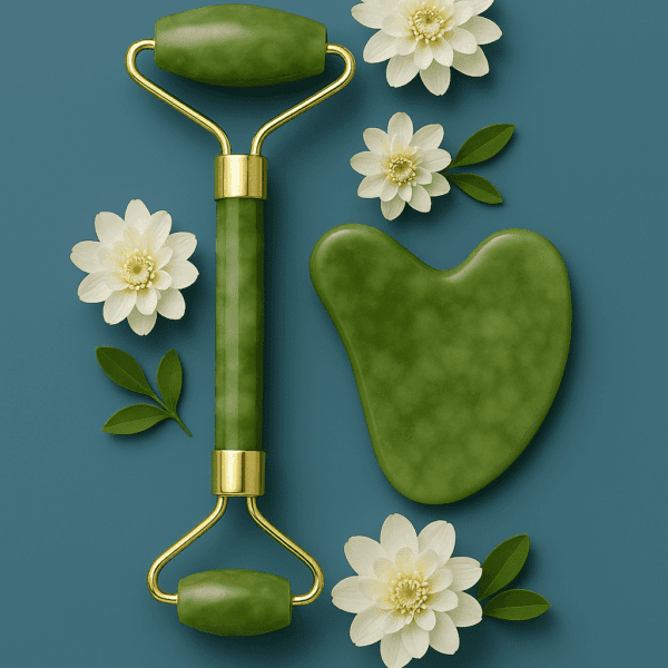 Jade Facial Roller & Gua Sha Set